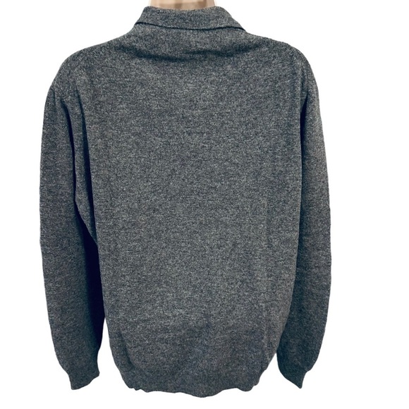 HAWICO Scotland Lambswool Sweater 100% pure Button detail gray size large - Picture 9 of 9